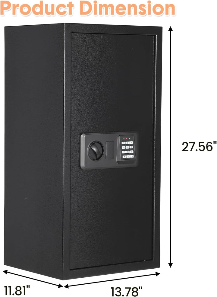Garvee 74L Safe Tresor mit Zahlencode, Schlüssel &amp; Feuerfester Tasche, Tresor für Zuhause / Hotel, A
