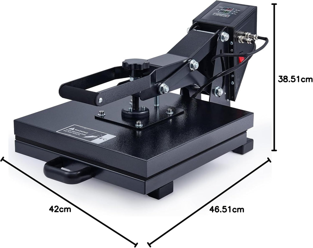 CREWORKS 1400W Transferpresse Textilpresse T-Shirt Sublimationsmaschine 38x38cm Hitzepresse Heat Pre