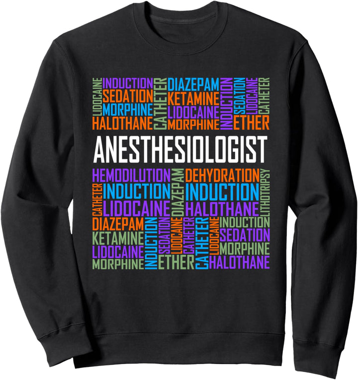Anästhesist Worte Geschenk Anästhesie Arzt Geschenke Sweatshirt