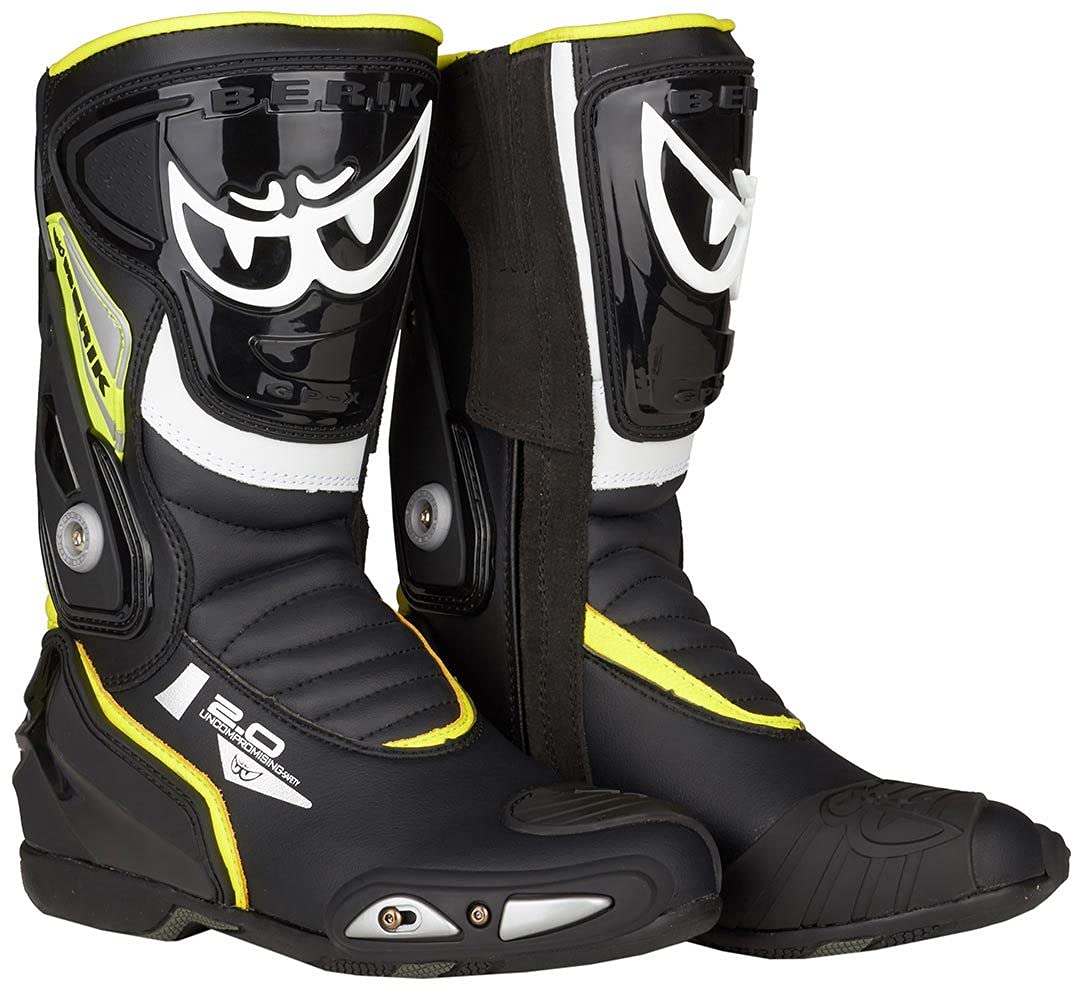 Berik Shaft 2.0 Motorradstiefel, schwarz/gelb, 37 37 EU Schwarz Gelb, 37 EU Schwarz Gelb