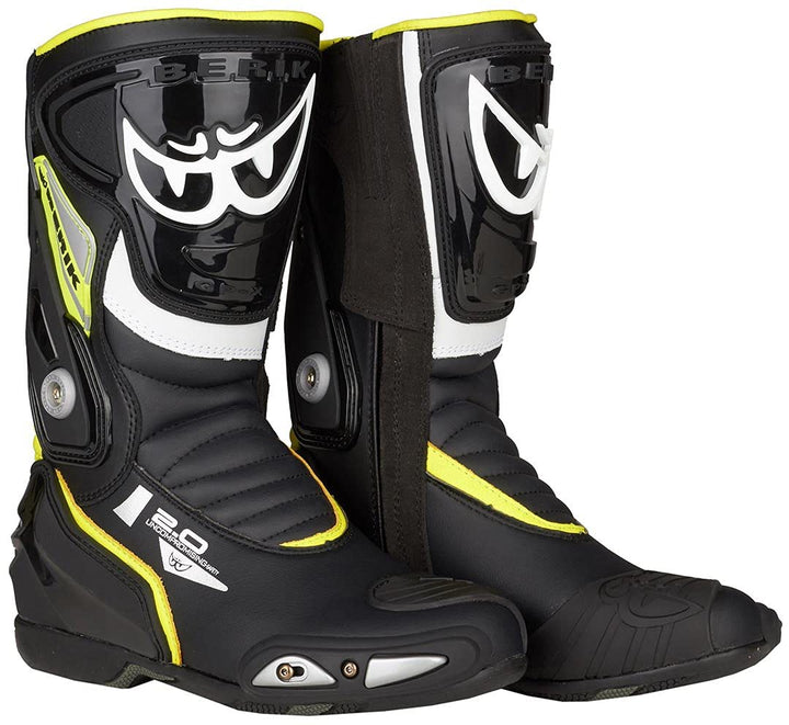 Berik Shaft 2.0 Motorradstiefel, schwarz/gelb, 37 37 EU Schwarz Gelb, 37 EU Schwarz Gelb