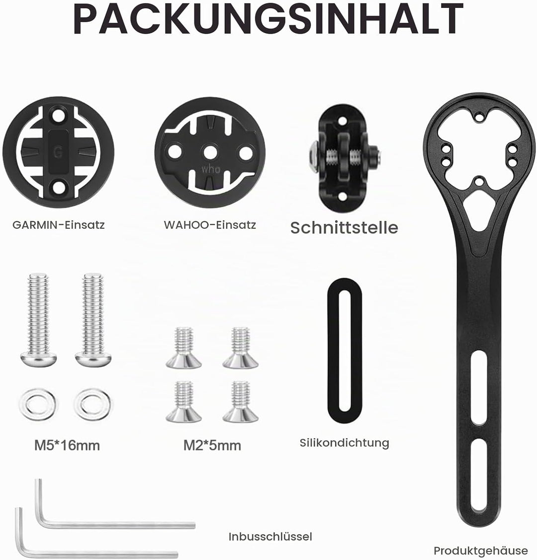 Fahrrad Halterung für Aero Lenker,Aero Integrated Handlebar Out Front Combo Mount Kompatibel mit Gar