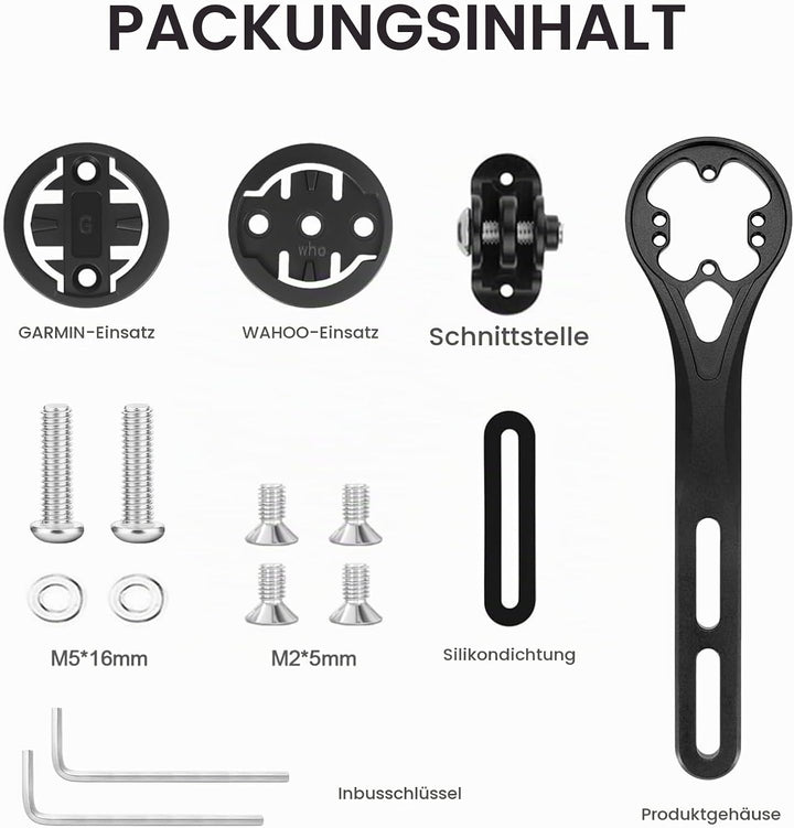 Fahrrad Halterung für Aero Lenker,Aero Integrated Handlebar Out Front Combo Mount Kompatibel mit Gar