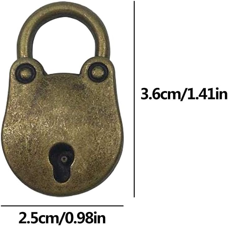10 Stücke Vintage Vorhängeschloss Schlüssel Schloss mit Schlüssel Mini Archaize Vorhängeschloss für