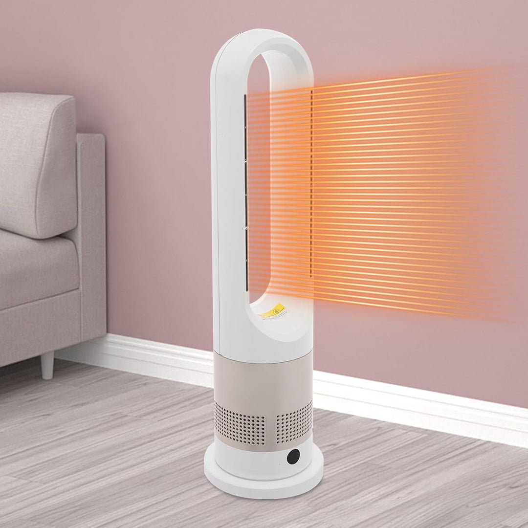 Turmventilator, rotorloser Ventilator mit Fernbedienung, mit Kühlung und Heizen, Turmventilator sehr