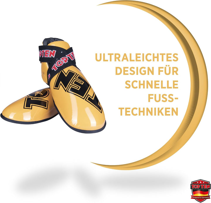 TOP TEN Fussschutz „Superlight“ für den Wettkampf, Gelb