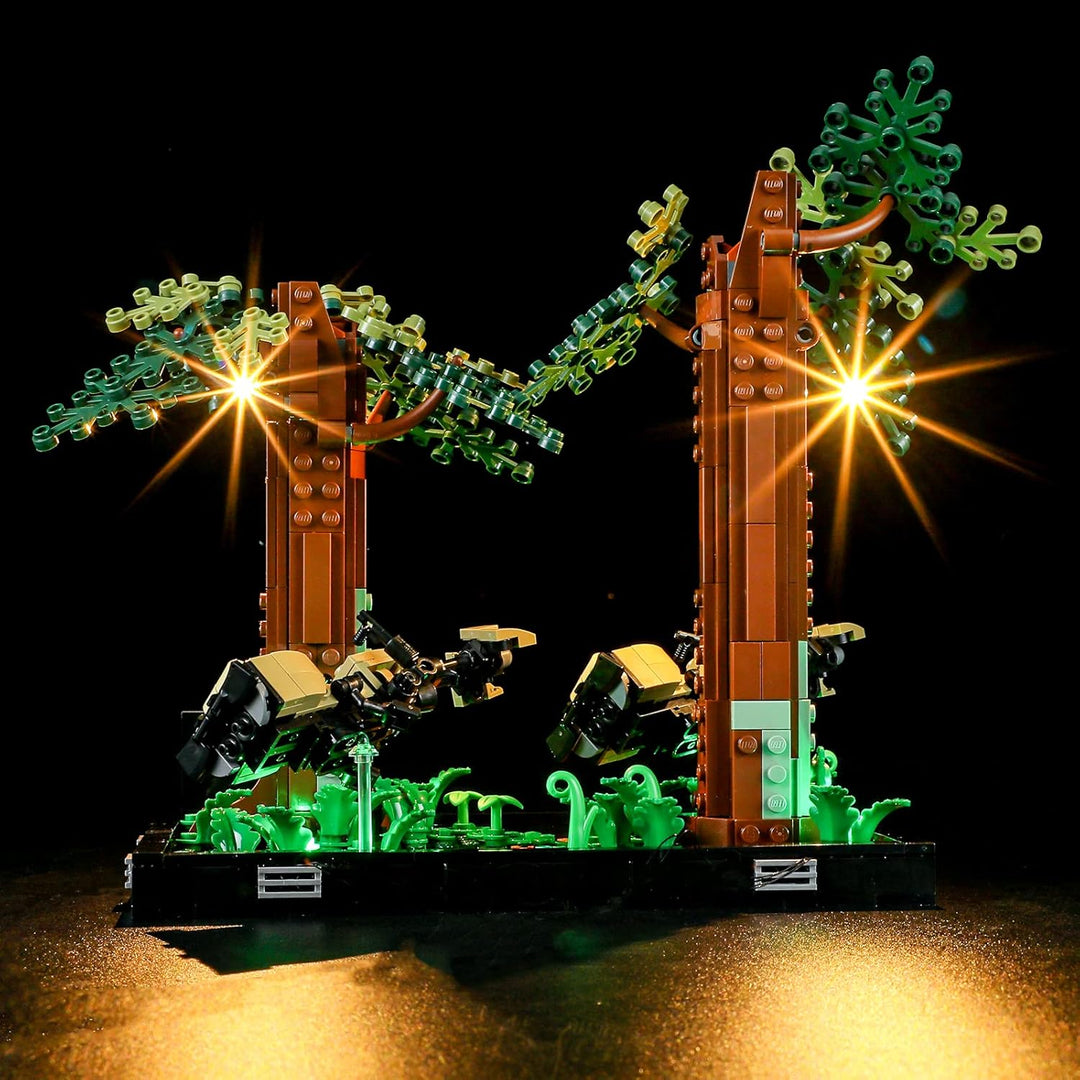 YEABRICKS LED Licht für Lego-75353 Star Wars Verfolgungsjagd auf Endor Diorama Bausteine Modell (Leg