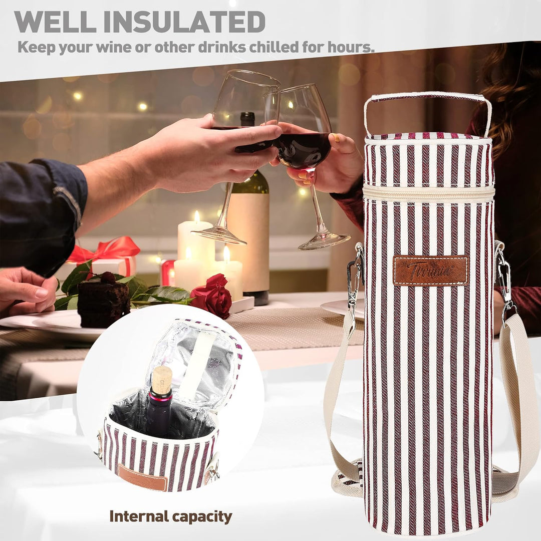 Kato Tirrinia Mini Kühltasche Flasche, Flaschenträger 1 Flaschen, Klein Flaschentasche Weintasche Kü