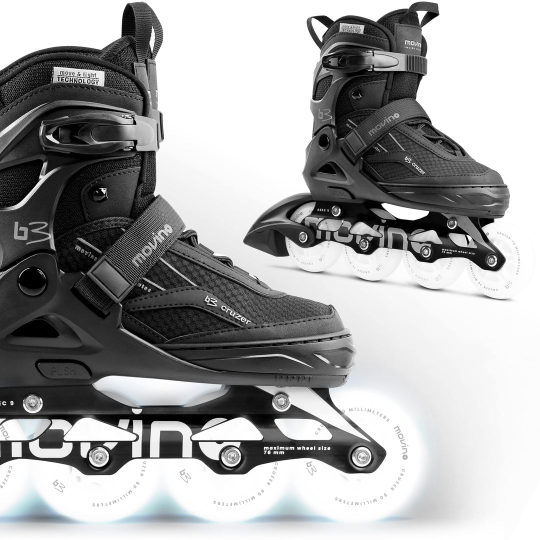 Movino Inline Skates | Cruzer B2/B3/Two | Verstellbare Rollschuhe | Damen Mädchen Jungen Inliner | I