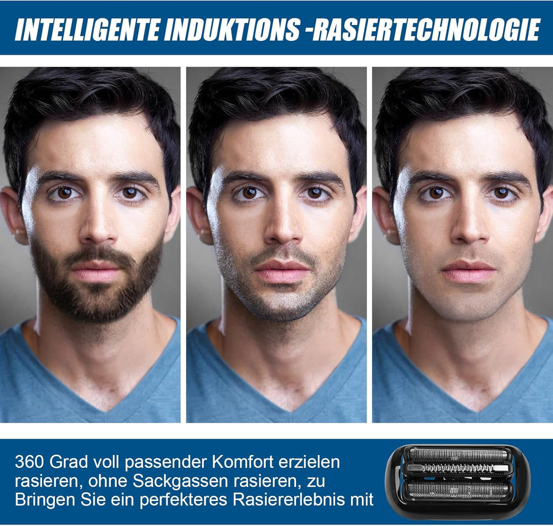 2PCS Ersatzkopf für Braun Series 5 53B Elektrorasierer – Einfaches Anbringen, sanfte Rasur, kompatib