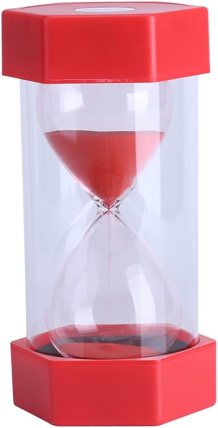 Bunte Sand Timer Glas Sanduhr 3/10/20/30/60 Minuten Timer Uhr Home Office Decor Geschenk(30 Mins Red