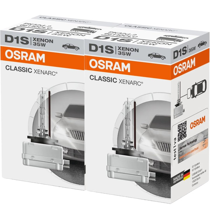 2x OSRAM Xenarc Xenon Brenner D1S CLASSIC 85V 35W PK32d-2 66140CLC