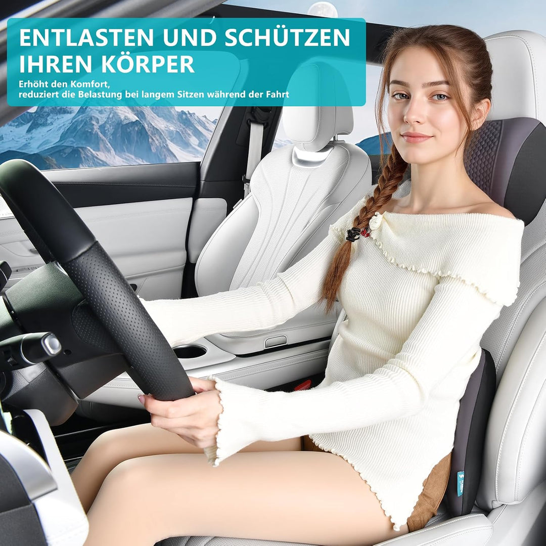 FLORICH Auto Sitzkissen und Lendenkissen Memory Foam Schreibtischstuhl Kissen Ergonomisches Sitzkiss