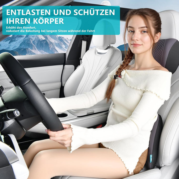 FLORICH Auto Sitzkissen und Lendenkissen Memory Foam Schreibtischstuhl Kissen Ergonomisches Sitzkiss