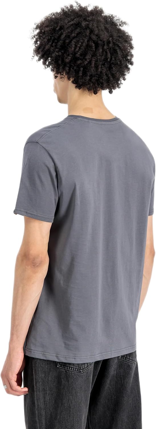 Alpha Industries Herren Basic Mid Logo T-Shirt S Grau, S Grau