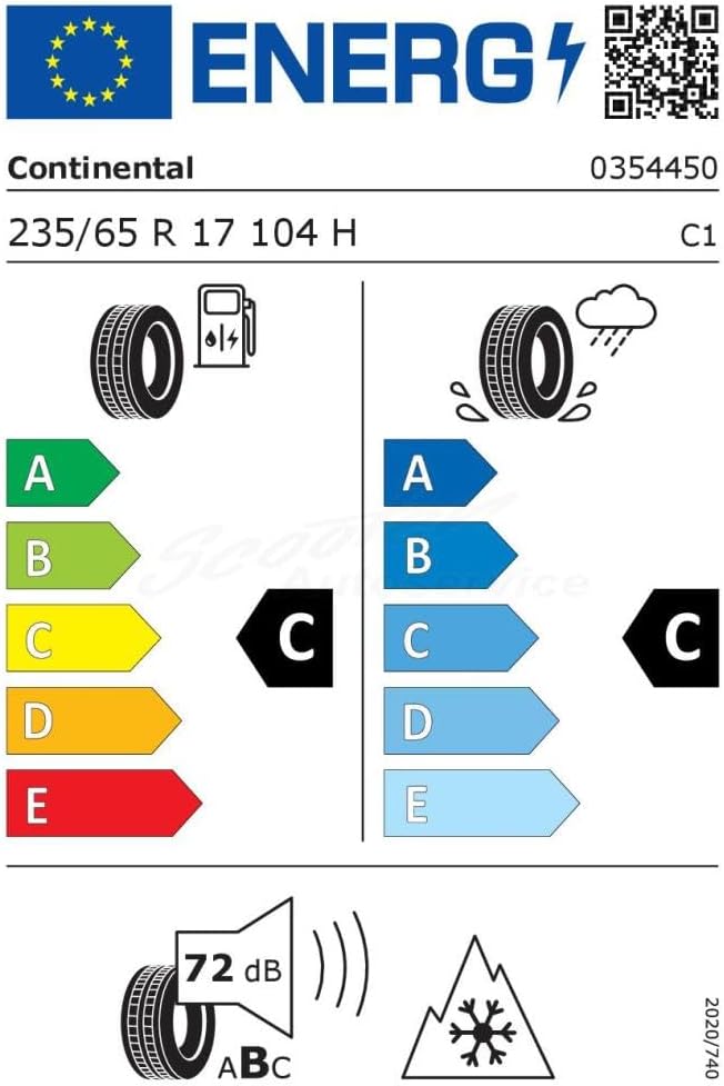 Continental 210604 - 235/65/R17 104H - C/C/72dB - Winterreifen SUV und Gelände 235/65R17 104H - AO/F
