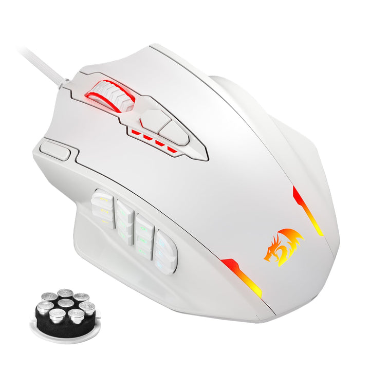 Redragon M908 Impact RGB-LED-MMO-Maus mit seitlichen Tasten, optische kabelgebundene Gaming-Maus mit