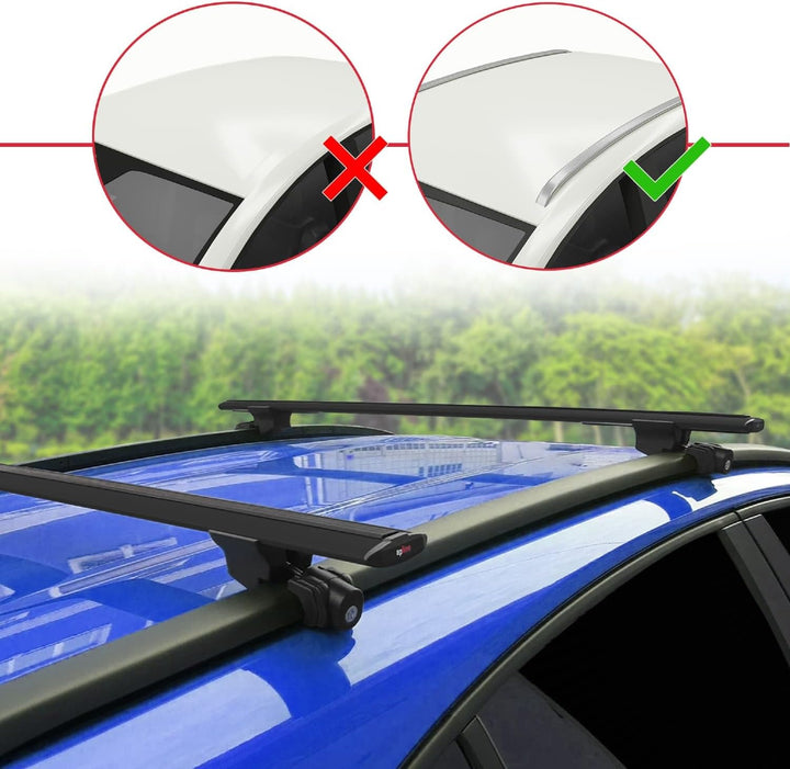 acpar Kompatibel mit VW Passat B8 Variant 2015-2023 Dachträger Hook Gepäckträger Relingträger mit Sc