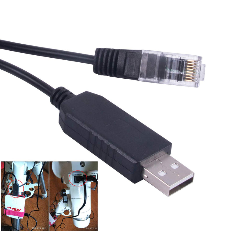 Serielles USB-zu-RJ45-EQMOD-Steuerkabel für Skywatcher HEQ5pro AZEQ5 AZEQ6 EQ6-R-Teleskop-PC-Anschlu