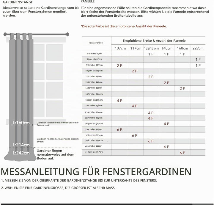 Deconovo Blickdichter Vorhang mit Schlaufen Verdunkelung Dicke Gardinen Wohnzimmer Thermogardinen ge