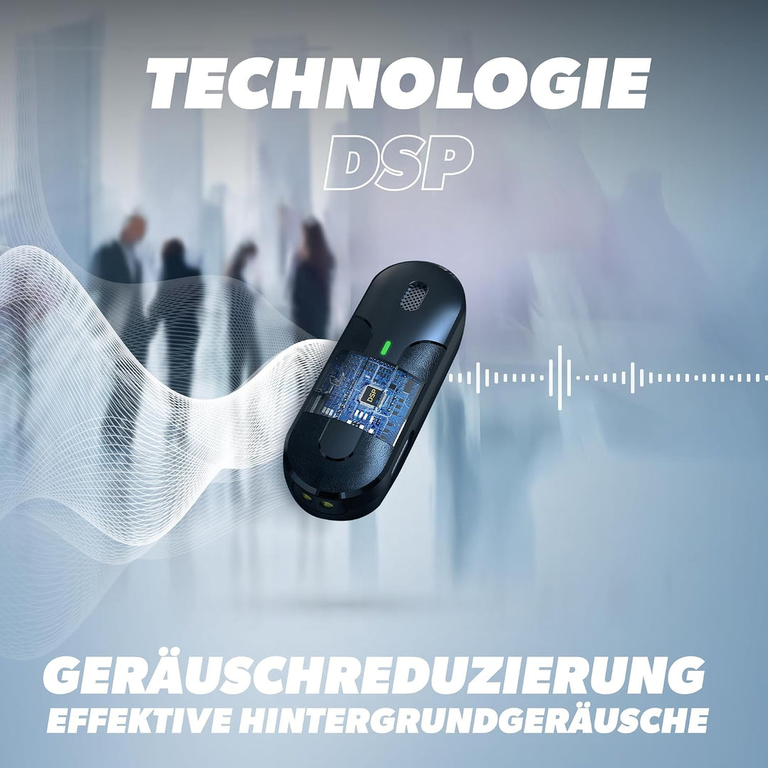 T'nB - Kabelloses Krawattenmikrofon mit Ladebox, Rauschunterdrückungstechnologie, Plug and Play- Sch