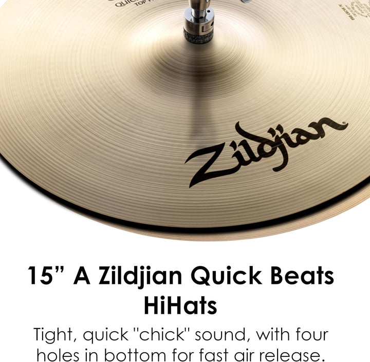 Zildjian A Zildjian Series - 14" Quick Beat Hi-Hat Cymbals - Pair 14 Zoll Quick Beat, 14 Zoll Quick