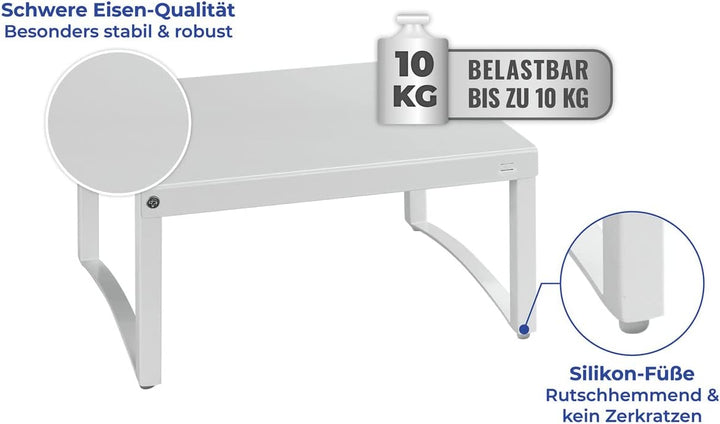 Maximex Teleskop-Schrankeinsatz, Teleskop-Schrankregal, variabel ausziehbar von 30 bis 54cm, zusätzl