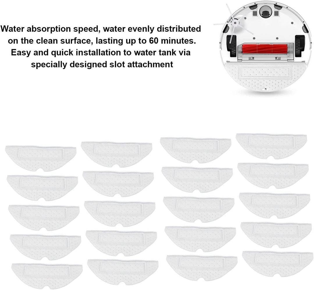 20 Stück Kehrroboter, Einweg-Mopp-Pads, Kehrroboter-Zubehör, Wischtuch-Ersatz-Reinigungspads, Verbes