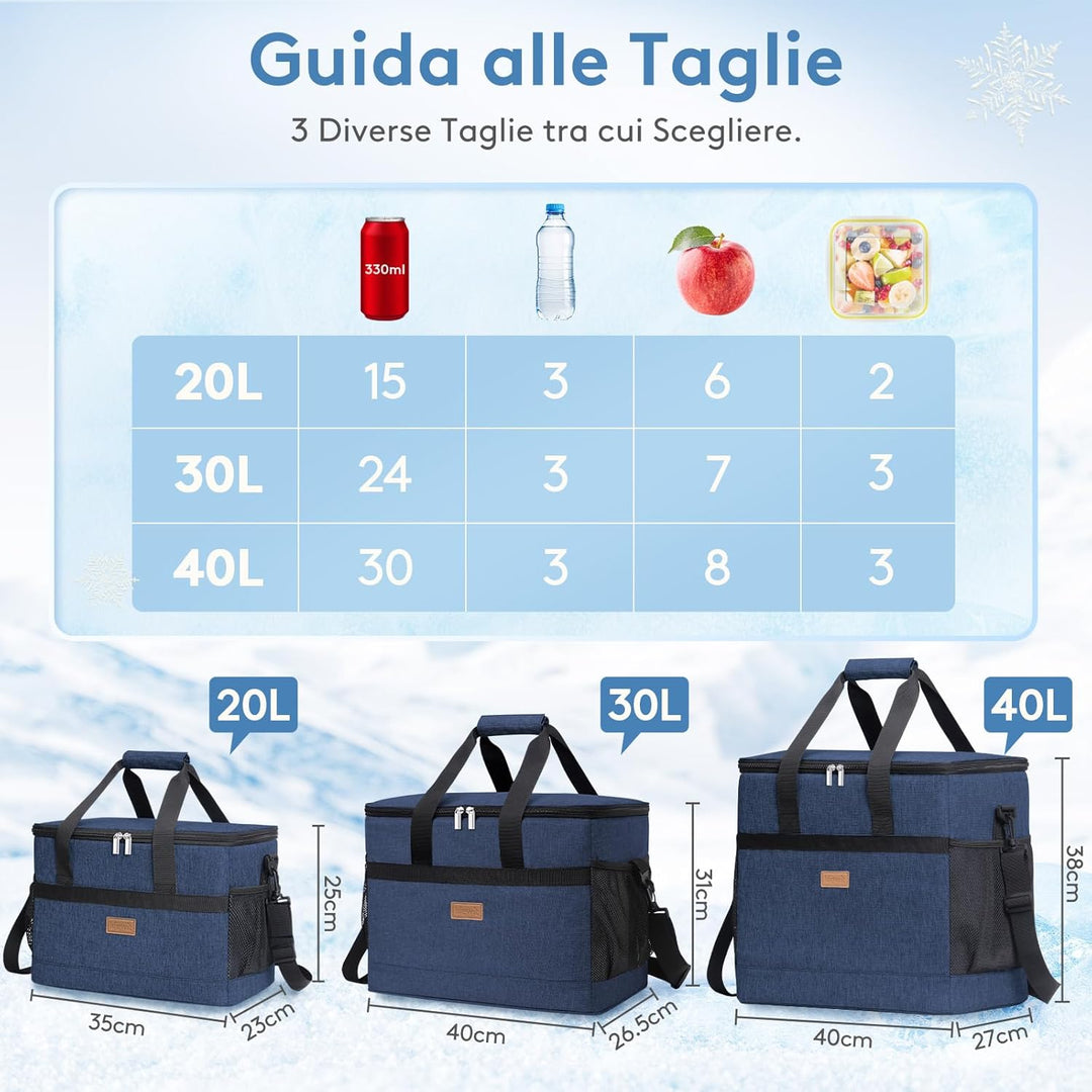 Lifewit 20/30/40L 30/50/60 Dosen Kühltasche Gross faltbar Kühlkorb Kühlbox Isoliertasche Thermotasch