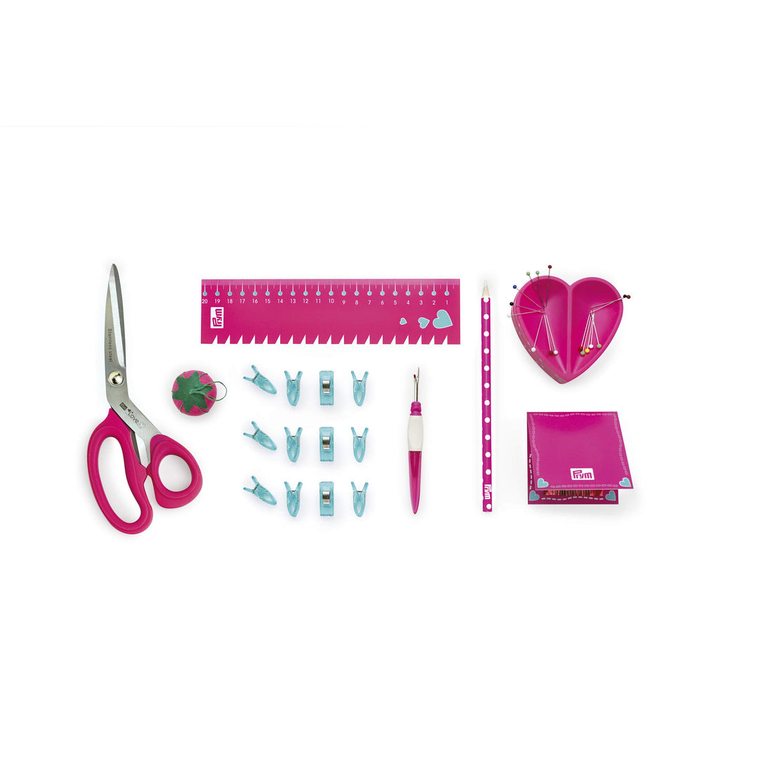 Prym 651223 Love Starter Set Nähen Mint Nähset, pink, 25 x 17 x 6,5 cm 25 x 17 x 6,5 cm Pink, 25 x 1