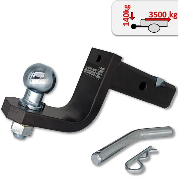 XIMPLIO AHK-Einschub US-Adapter mit Keil für US-Fahrzeuge Vierkantrohraufnahme (Receiver) 2 Zoll - 5