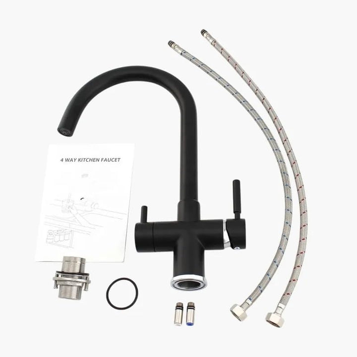 Osmo Star 2.0 + 4-Wege-Wasserhahn – Komplettset (Schwarz), Schwarz