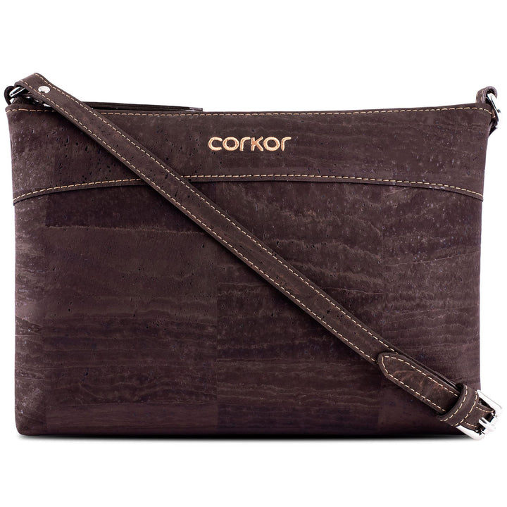 Corkor Vegane Umhängetasche Damen Geldbeutel Schultertaschen Handtasche Schulter Natur-Leder Natur K