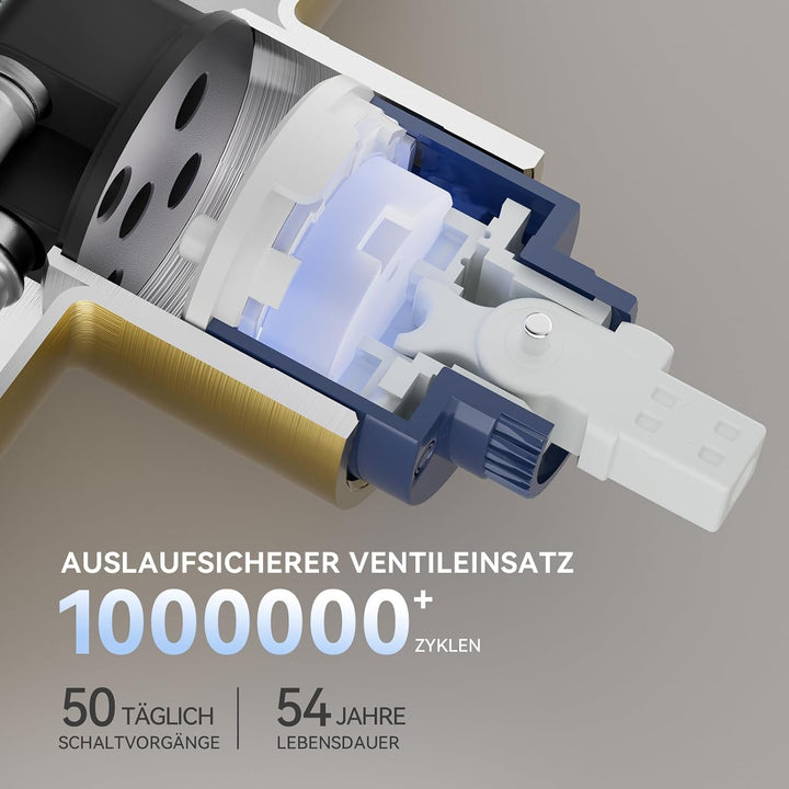 CECIPA Wasserhahn Küche Gold, Ausziehbare Küchenarmatur, Armatur Küche mit Sprühkopf und zwei Sprühm