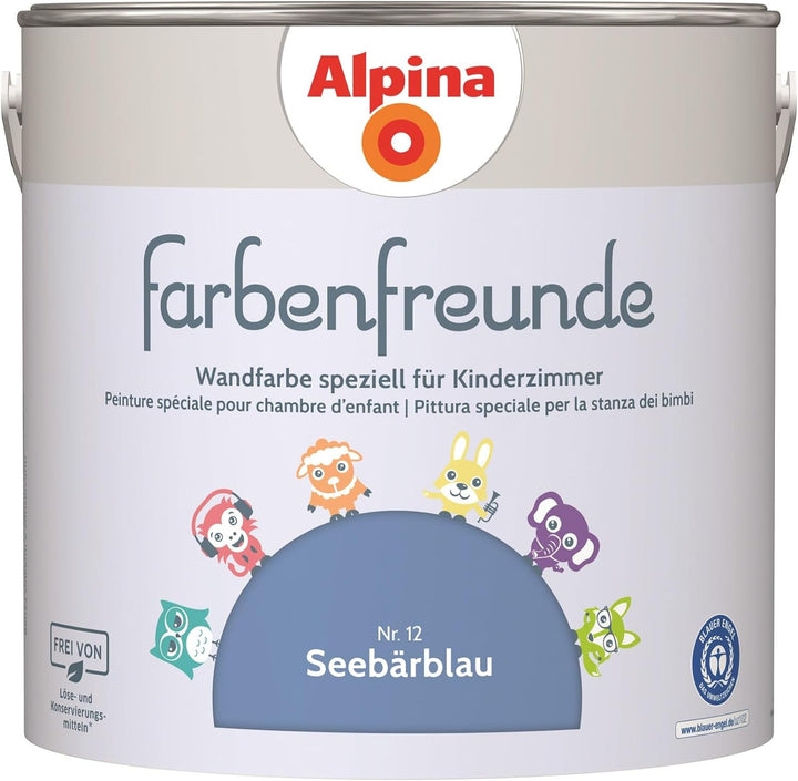 Alpina Farbenfreunde Nr. 12 Seebärblau 2,5 Liter matt, Seebärblau