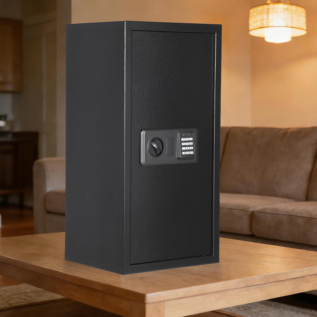 Garvee 74L Safe Tresor mit Zahlencode, Schlüssel &amp; Feuerfester Tasche, Tresor für Zuhause / Hotel, A