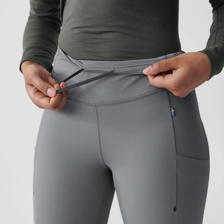 FJALLRAVEN Damen Abisko Värm Trekking Tights W XL Flint Grey-iron Grey, XL Flint Grey-iron Grey