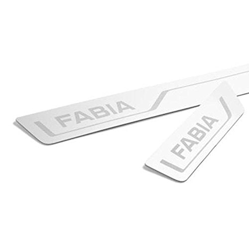 Skoda 6V0071303A Einstiegsleisten Set 4X Leisten v+h Edelstahl mit Fabia Schriftzug