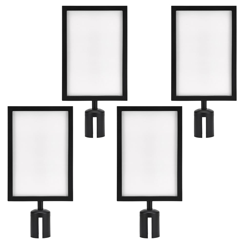 UNICRAFTALE 4 Set Absperrpfosten Schildhalter 22.1x6.9x45.3cm Doppelseitiger Absperrpfosten Schildha