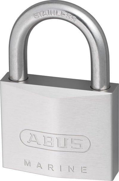 ABUS Marine Vorhängeschloss 75IB/50 - wetterfest - Messing-Schlosskörper mit Nickel Pearl Beschichtu