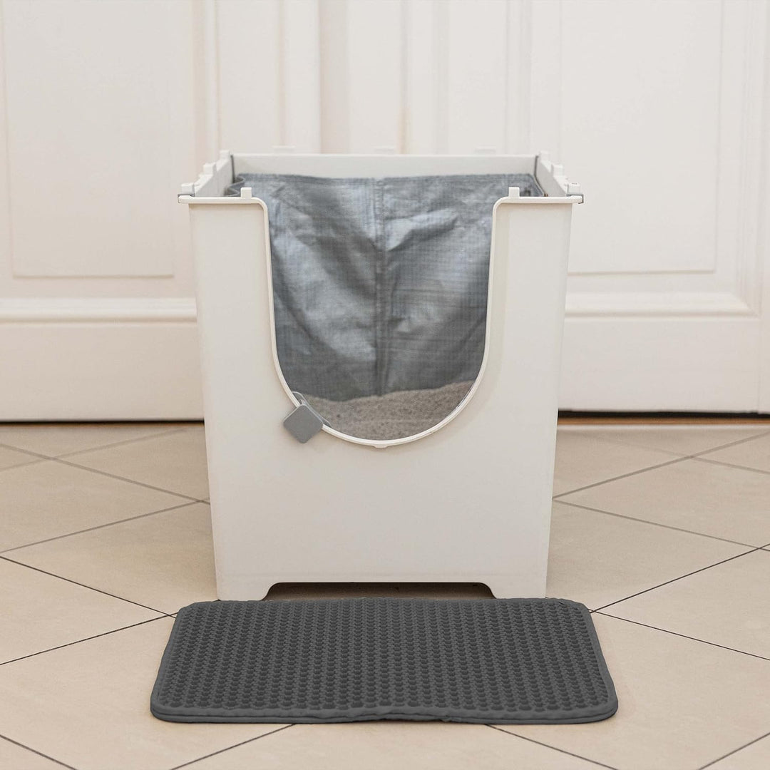 Katzenklo Matte Grau: Katzenmatte Katzenklo 30x40cm für Sauberkeit mit Katzenstreu - Katzentoilette