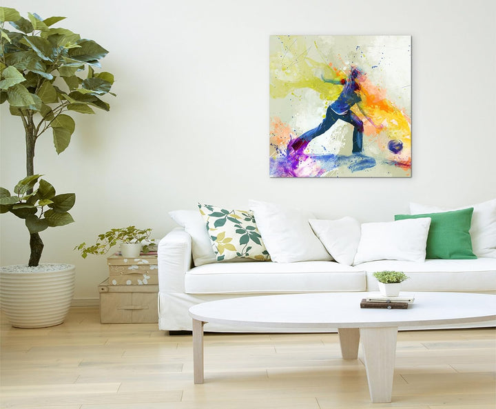 Bowling 60x60cm Wandbild SPORTBILD Aquarell Art tolle Farben von Paul Sinus