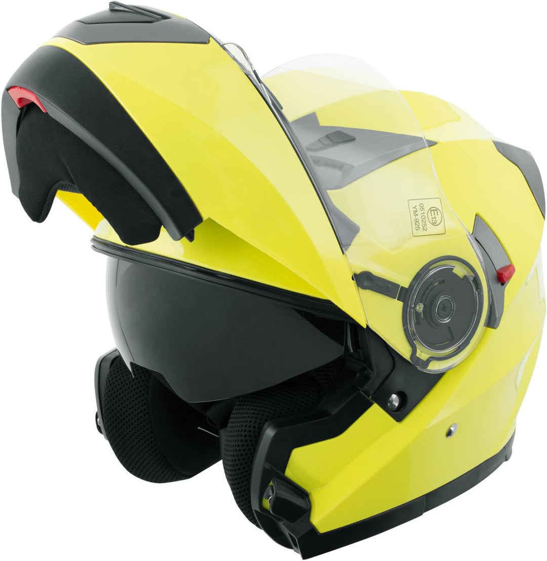 A-Pro Helm Klapphelm Innensonnenblende Motorradhelm Modular Gelb Fluo M