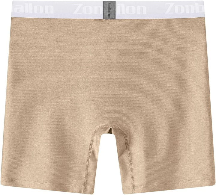 BIATWOWR Herren Ice-Silk-Boxershorts mit verstärktem Beutel und breitem Bund L 2er Pack:mehrfarbig 0