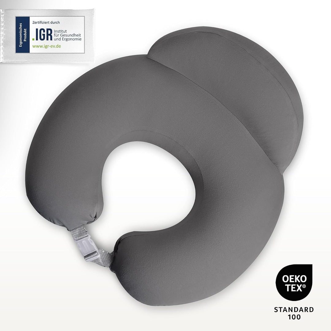 sei Design Stillkissen klein Baby- Stillhörnchen mit abnehmbaren elastischen Jersey-Stillkissenbezug