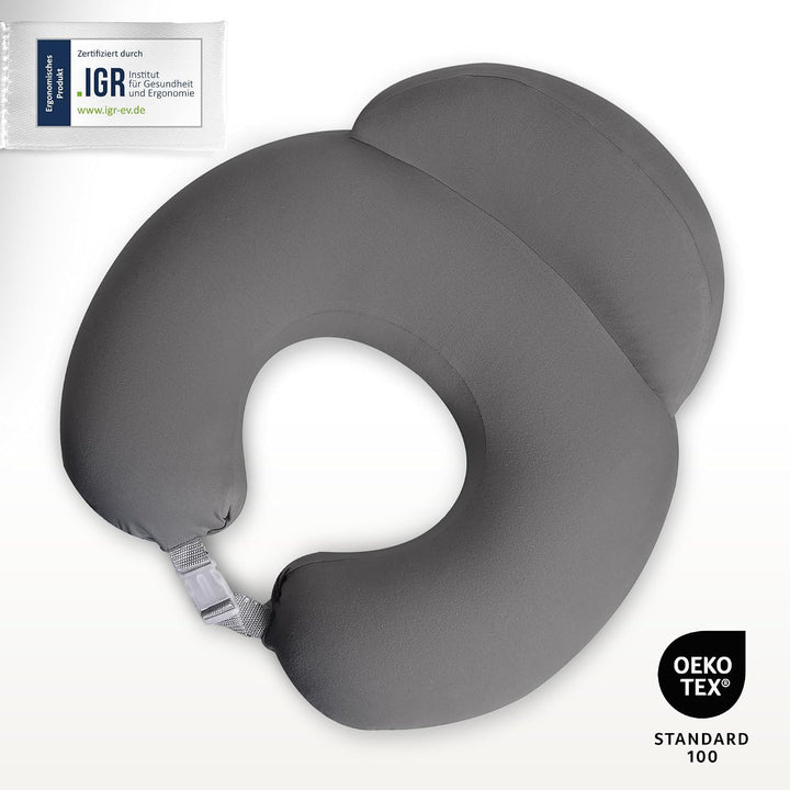 sei Design Stillkissen klein Baby- Stillhörnchen mit abnehmbaren elastischen Jersey-Stillkissenbezug