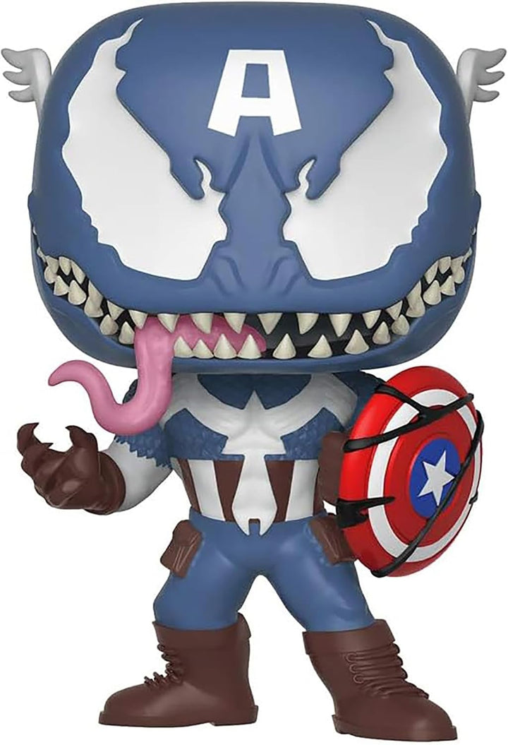 Funko Pop! Bobble: Marvel: Marvel Venom: Venom Captain America - Vinyl-Sammelfigur - Geschenkidee -