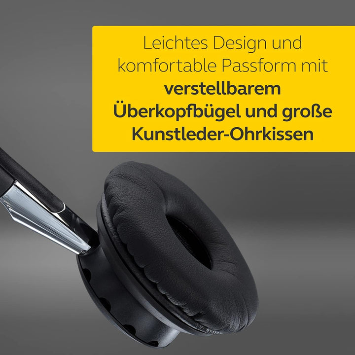 Jabra Q711383 Biz 2400 II Duo USB Call-Center-Kabel-HeadsetfürUC/Softphones/USB-Tischtelefone,Contro