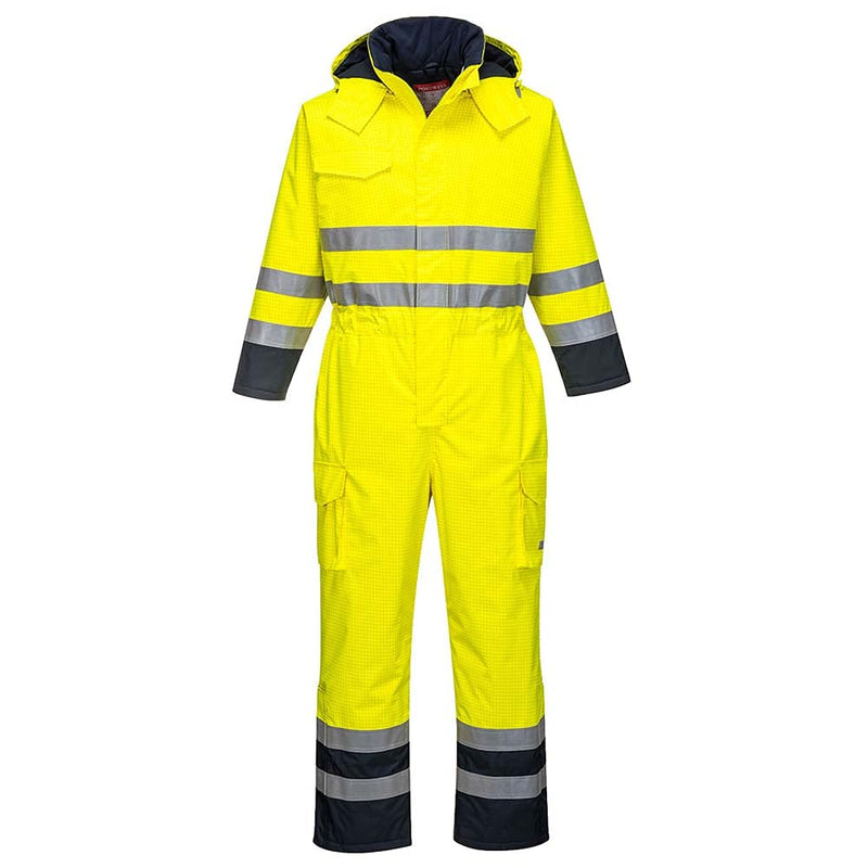 Portwest Tuta Bizflame Rain multinorma Hi-Vis S Gelb / marineblau, S Gelb / marineblau