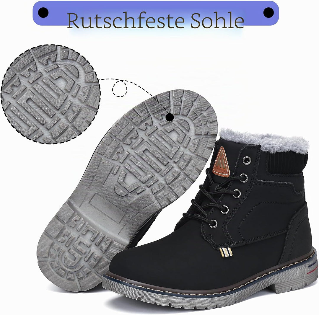 Mishansha Winterschuhe Kinder Warme Stiefeletten Gefüttert Winterstiefel Jungen Mädchen Schneestiefe